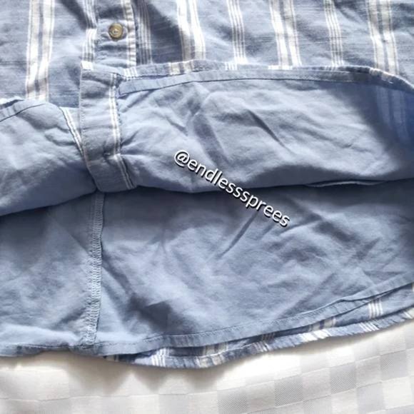Abercrombie & Fitch Knot Front Dress Button-up Blue & White Striped - Picture 7 of 7